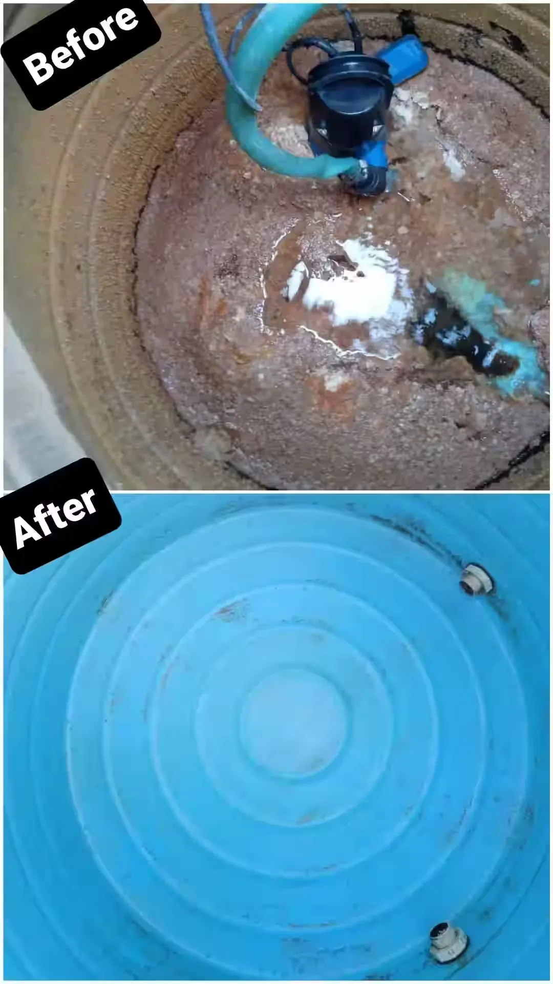 Water tank disinfection and sludge removal in Coimbatore